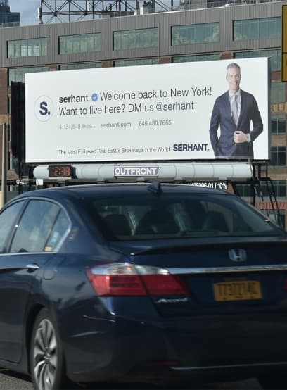 serhant real estate out of home advertising billboard new york city