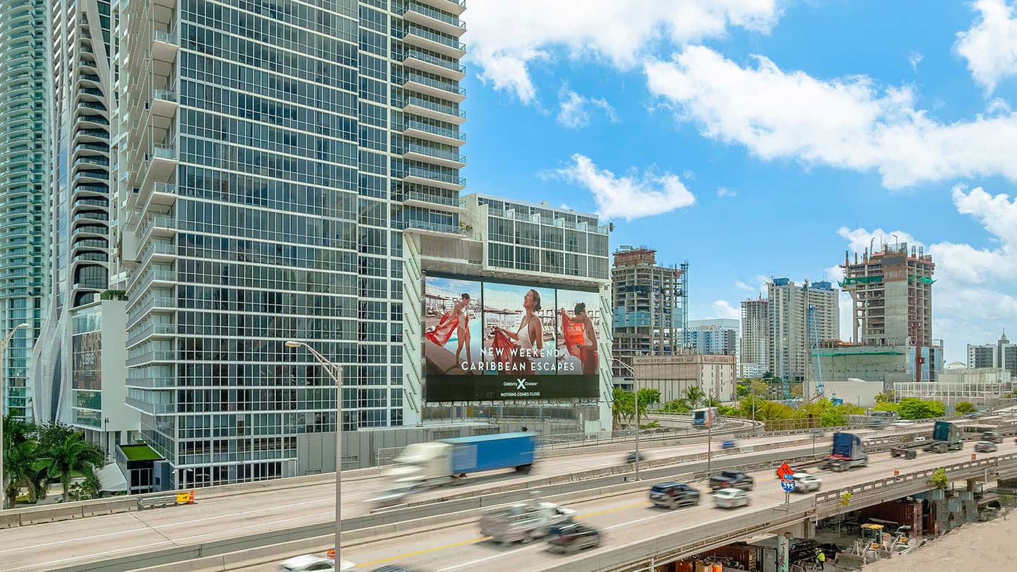 caribbean cruises billboard miami out of home advertising