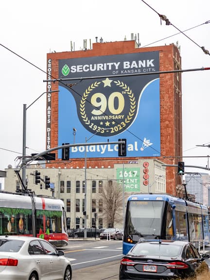 billboard out of home advertising in kansas city for security bank
