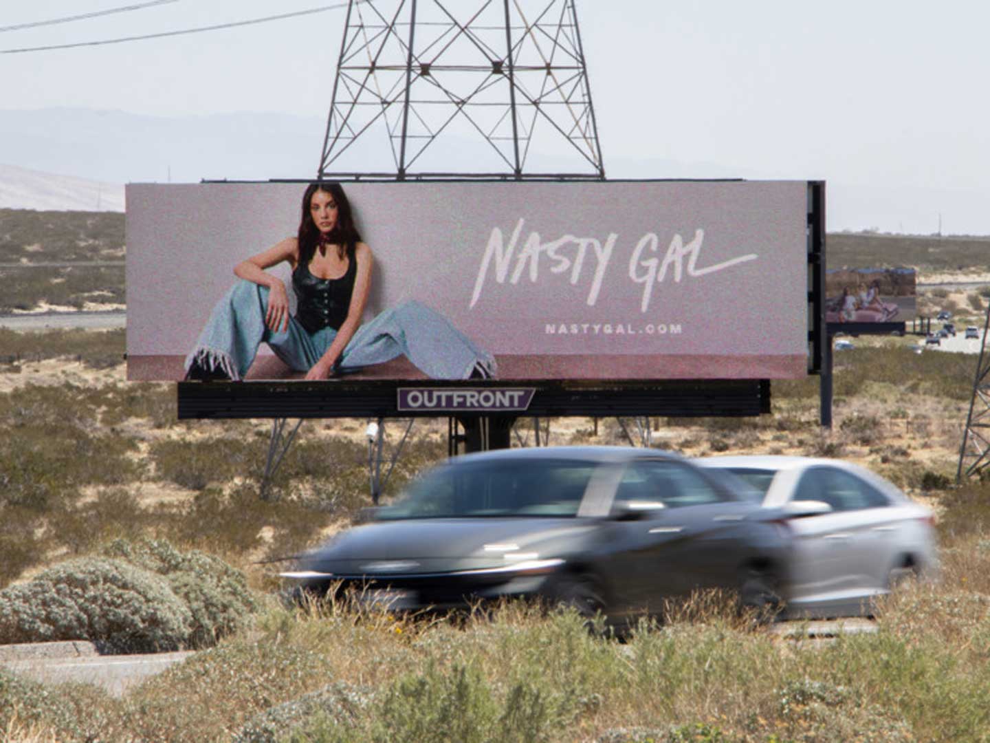 nasty gal digital billboard out of home advertising palm springs