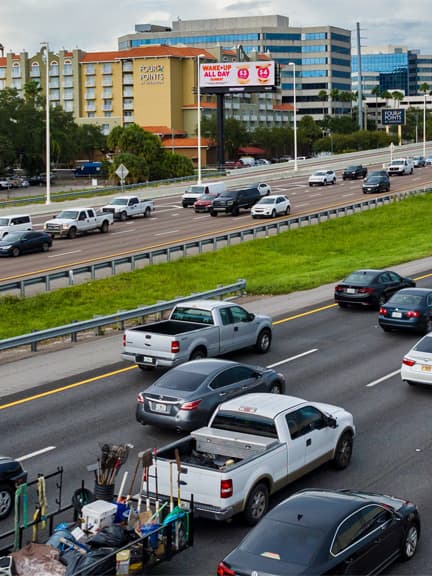 high impact highway billboard out of home advertising for dunkin donuts