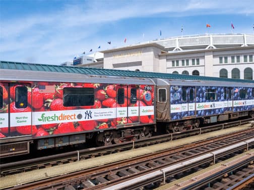 out of home transit subway wrap nyc freshdirect