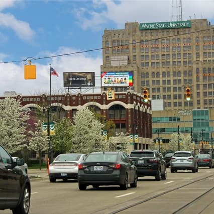 out of home advertising detriot poster