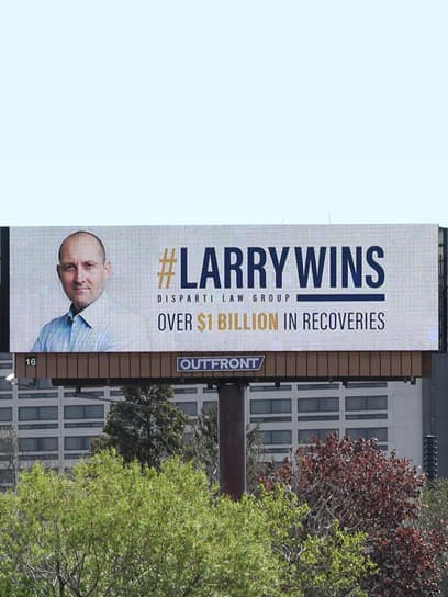 out of home advertising disparti law group billboard