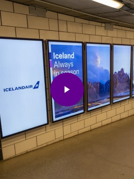 icelandair livescape subway out of home advertising boston