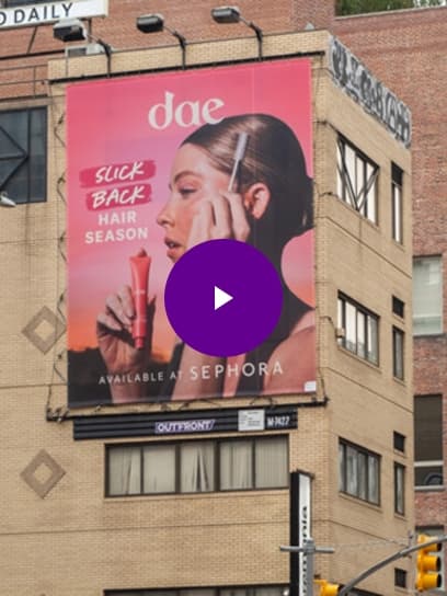 dae haircare new york city wallscape out of home advertising
