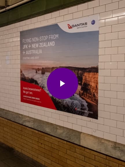 qantas airways subway out of home advertising
