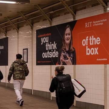 RIT Station Domination at Times Square/42nd Street in New York out of home advertising transit