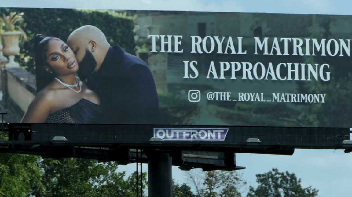 out of home billboard advertising the royal matrimony st louis