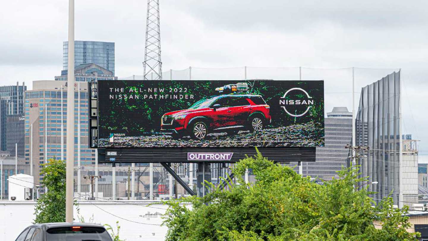 nissan digital bulletin out of home advertising in nashville