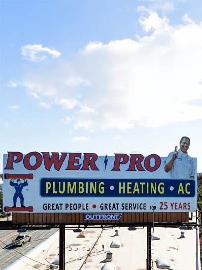 out of home billboard advertising power pro blumbing heating