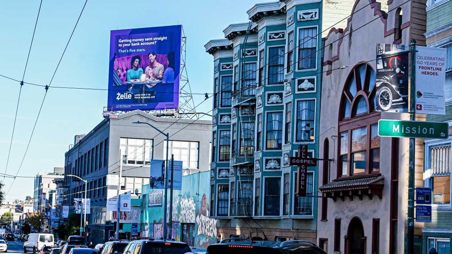 out of home billboard advertising zelle