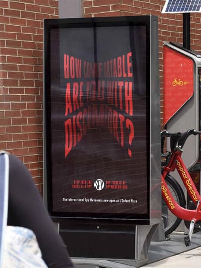 out of home advertising spy museum liveboard