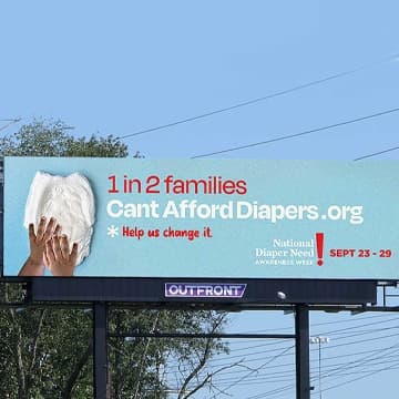 out of home billboard advertising national diaper need week 2024