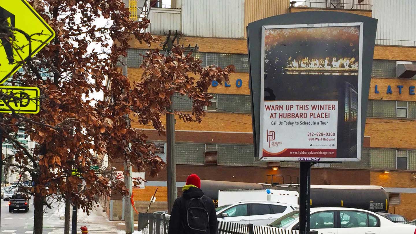 out of home advertising hubbard place