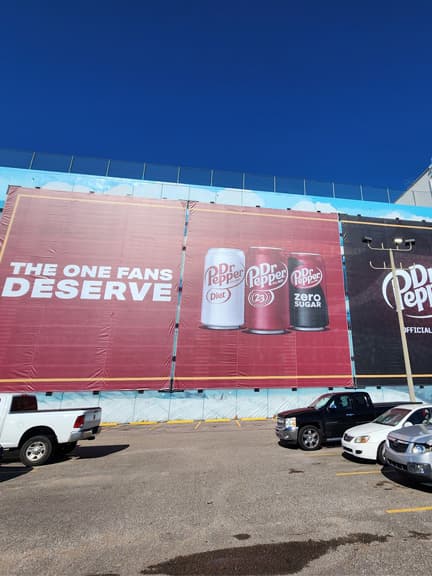 dr pepper wall out of home advertising in new orleans