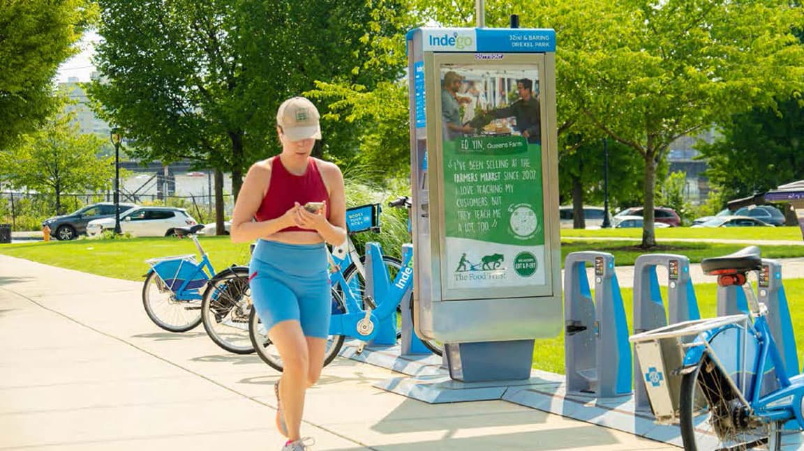 out of home advertising bike shares the food trust