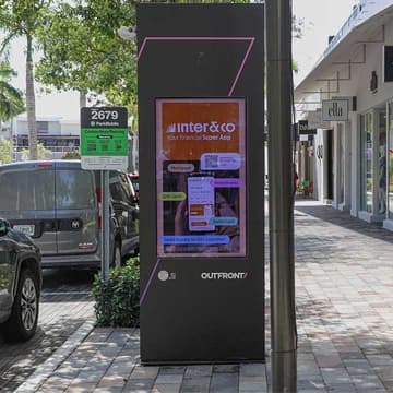 interco finance app kiosks out of home advertising