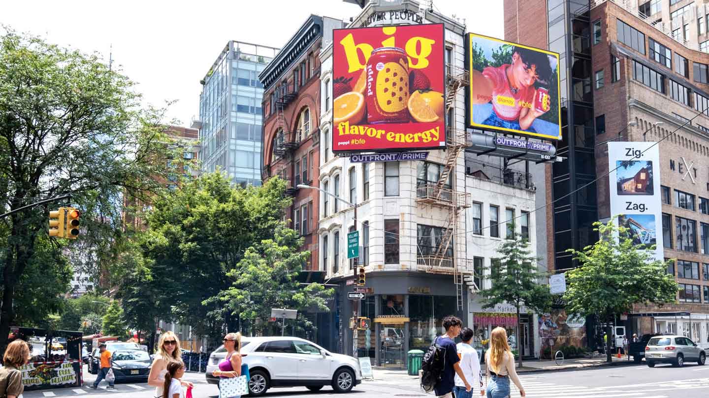 out of home advertising poppi