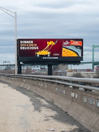 resers fine food baked macaroni and cheese billboard out of home advertising