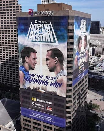 superbowl fanduel wallscape out of home advertising