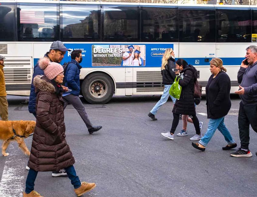 out of home bus king advertising new york city cuny