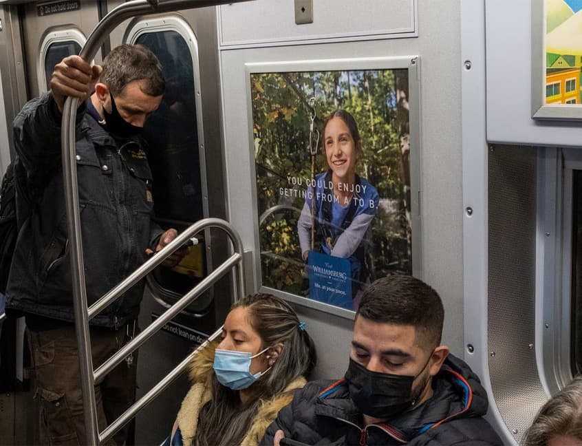 out of home transit subway advertising visit williamburg