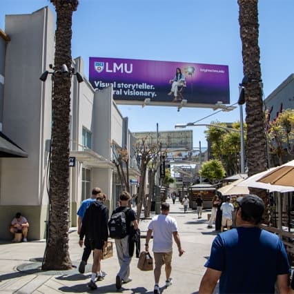 out of home place based advertising los angeles lifestyle center