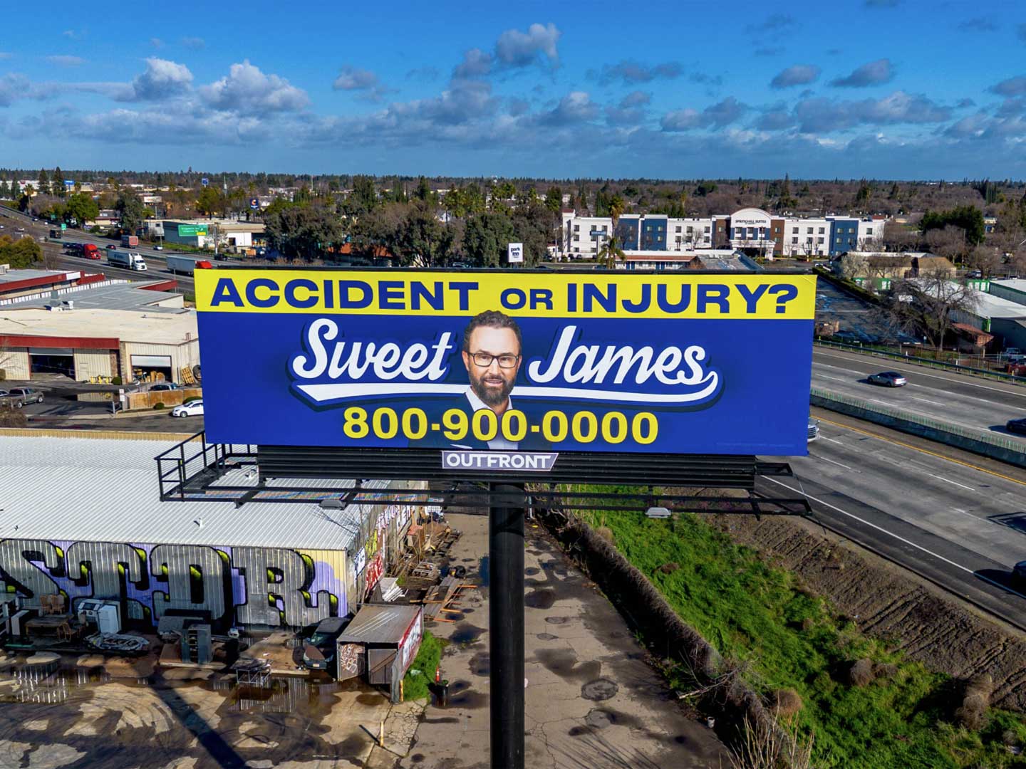out of home billboard advertising sacramento sweet james