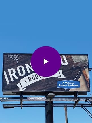 out of home billboard advertising ironhead roofing