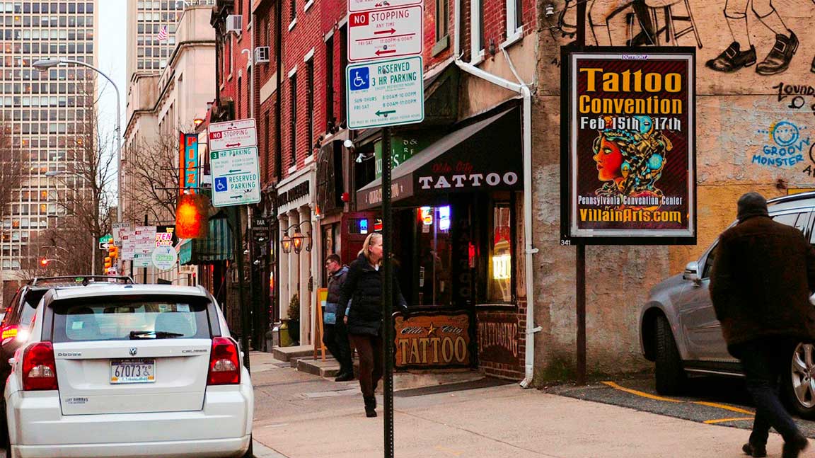 out of home billboard poster advertising tattoo convention philadelphia