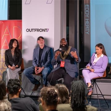 Speakers at MvVO Ad Art Show panel “After Hours Artists: The Hidden Creative Edge in Business”