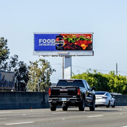 out of home digital bulletin advertising sacramento pepsi