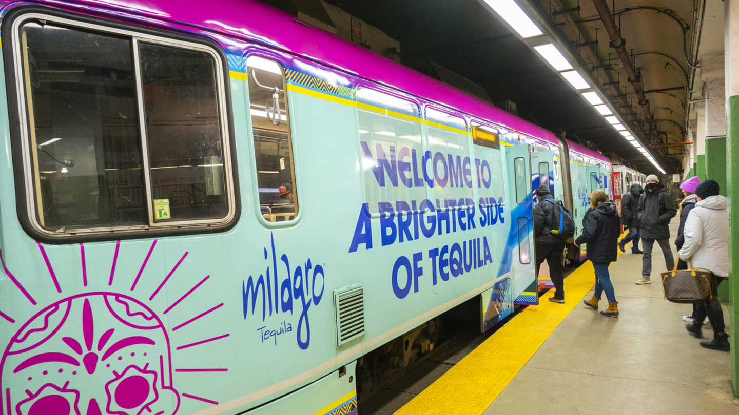 out of home commuter rail transit advertising