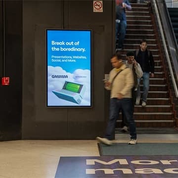 Programmatic liveboard at BART subway station in San Francisco out of home advertising