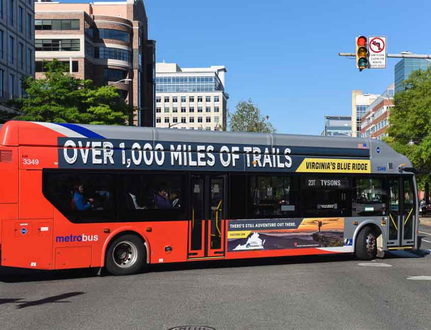 out of home bus transit advertising visit virginia blue ridge