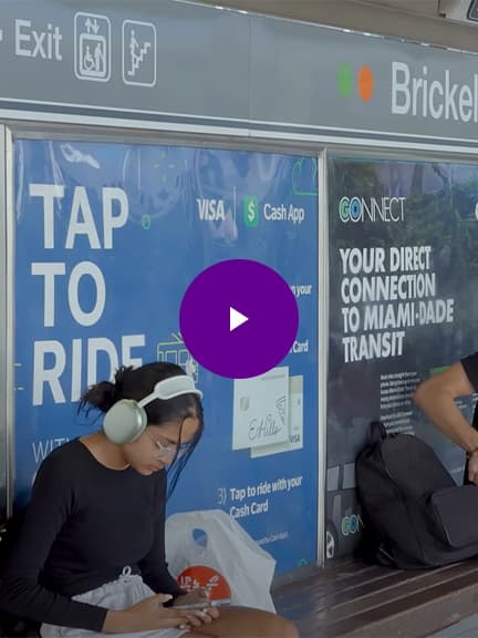 visa bus shelter out of home advertising