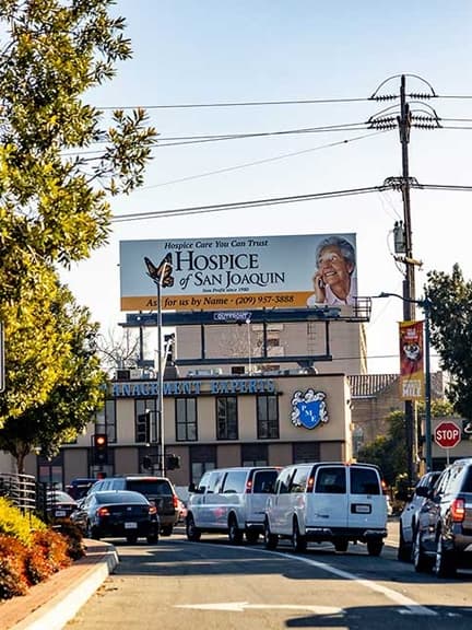 out of home billboard advertising hospice of san joaquin