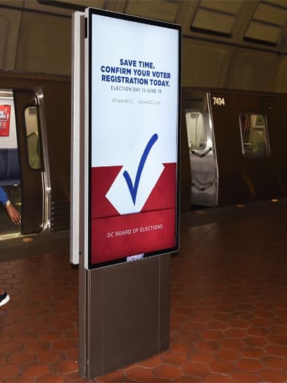 out of home liveboard advertising washignton dc election